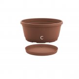 plastic bowl rumba assemblata terracotta colour