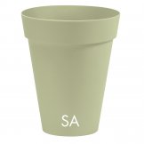 cover pot in plastic arkè slim sage colour