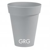 cover pot in plastic arkè slim grey colour