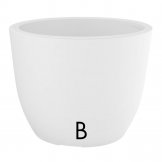 pot in plastic conca style white colour