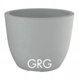 pot in plastic conca style grey colour