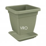 square plastic pot quadro mega rosemary green colour