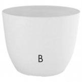 pot in plastic conca pure white colour