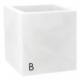 square resin pot modus white colour