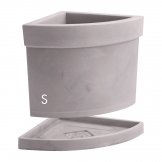 resin corner pot themis ash colour