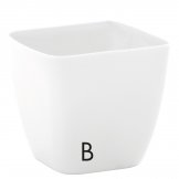 square cover pot in plastic verve white colour 