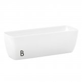 rectangular cover pot in plastic verve white colour 