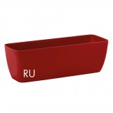 rectangular cover pot in plastic verve ruby colour