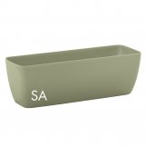 rectangular cover pot in plastic verve sage colour
