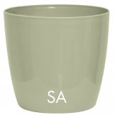 cover pot in plastic verve sage colour