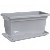 plastic planter box mega grey colour