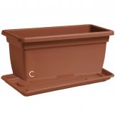 plastic planter box mega terracotta colour